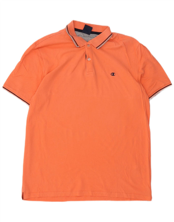 Champion Mens Polo Shirt 2XL Orange Cotton