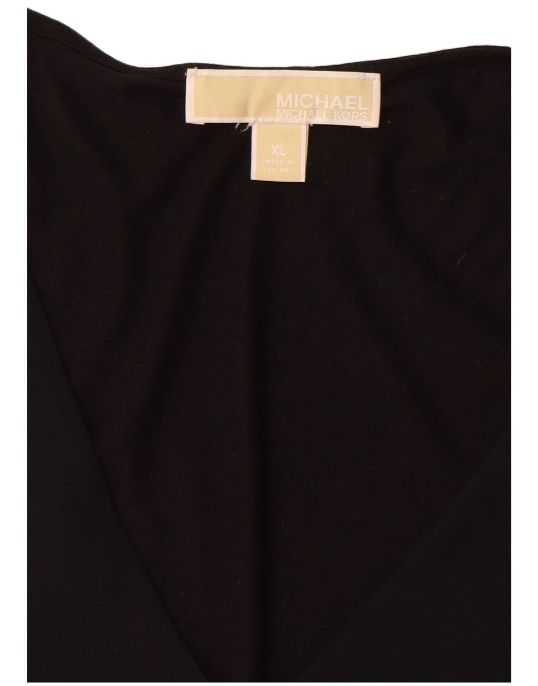 MICHAEL KORS Womens Top 3/4 Sleeve UK 18 XL Black Synthetic