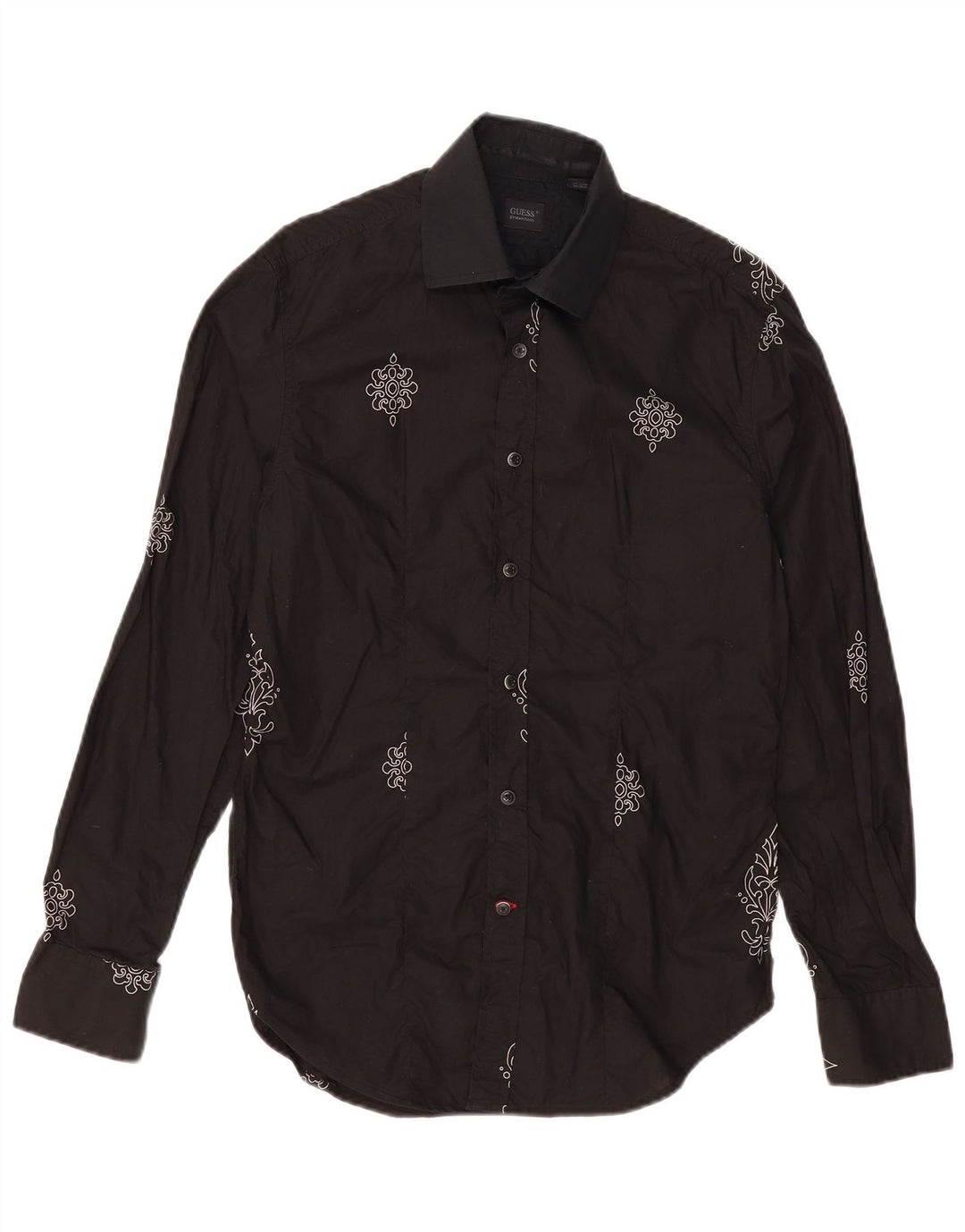 GUESS BY MARCIANO Mens Shirt Small Black Paisley Cotton