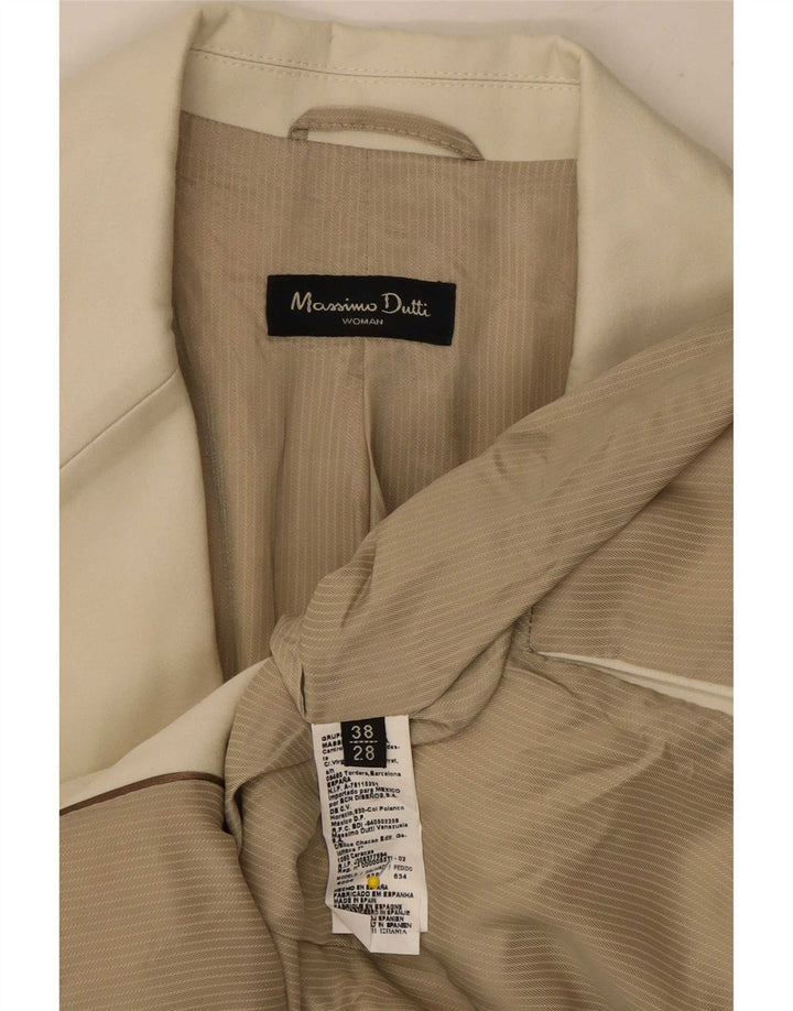 Massimo Dutti Mens 2 Button Blazer Jacket EU 38 Small Off White Cotton