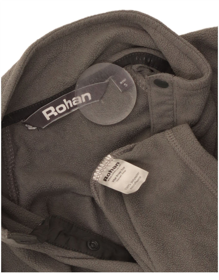 Rohan Mens Button Neck Fleece Jumper Small Grey Polyester