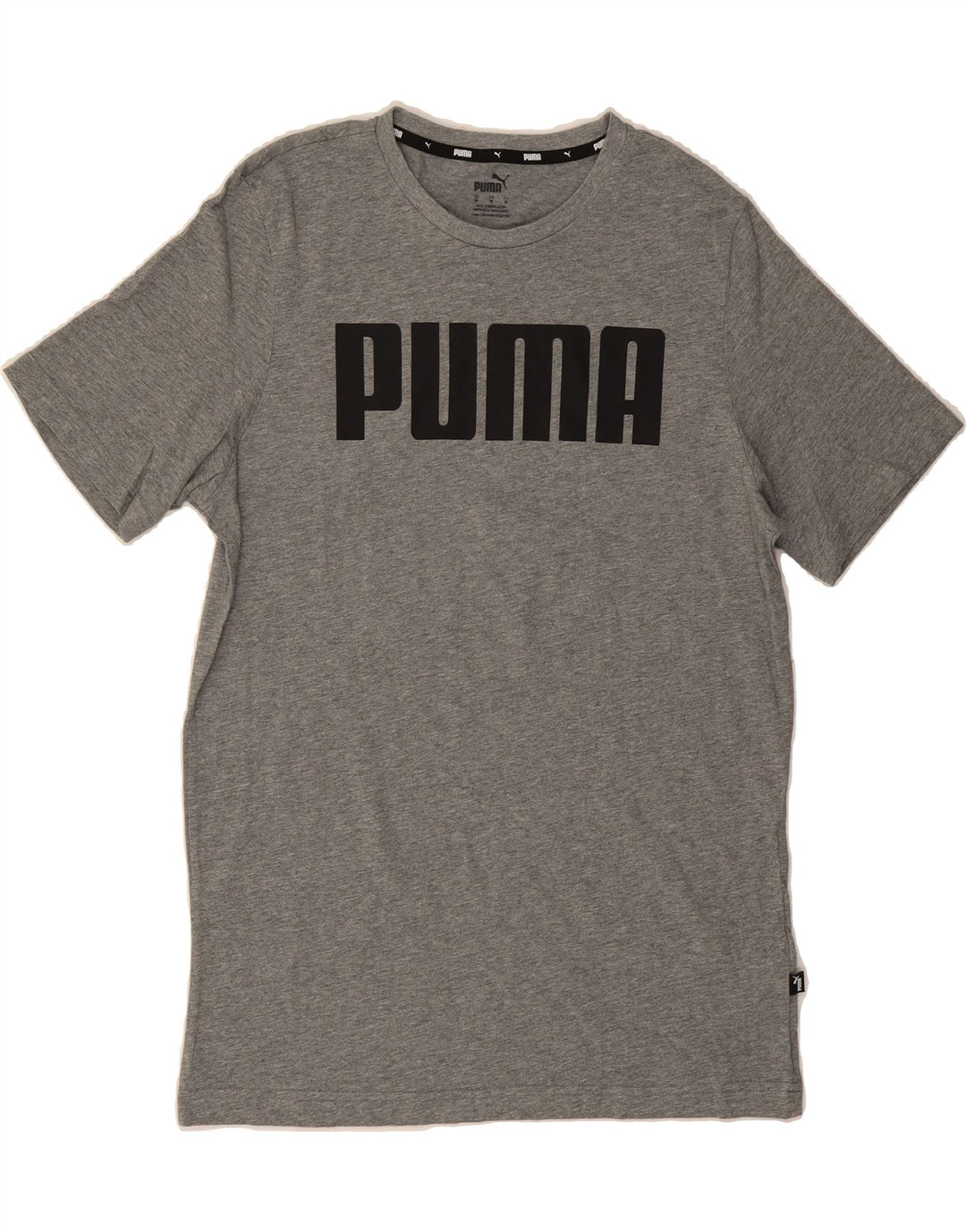 PUMA Mens Graphic T-Shirt Top Medium Grey Cotton Vintage Puma and Second-Hand Puma from Messina Hembry 