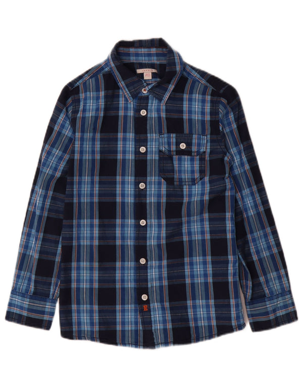 Esprit Boys Shirt 8-9 Years Blue Check Cotton