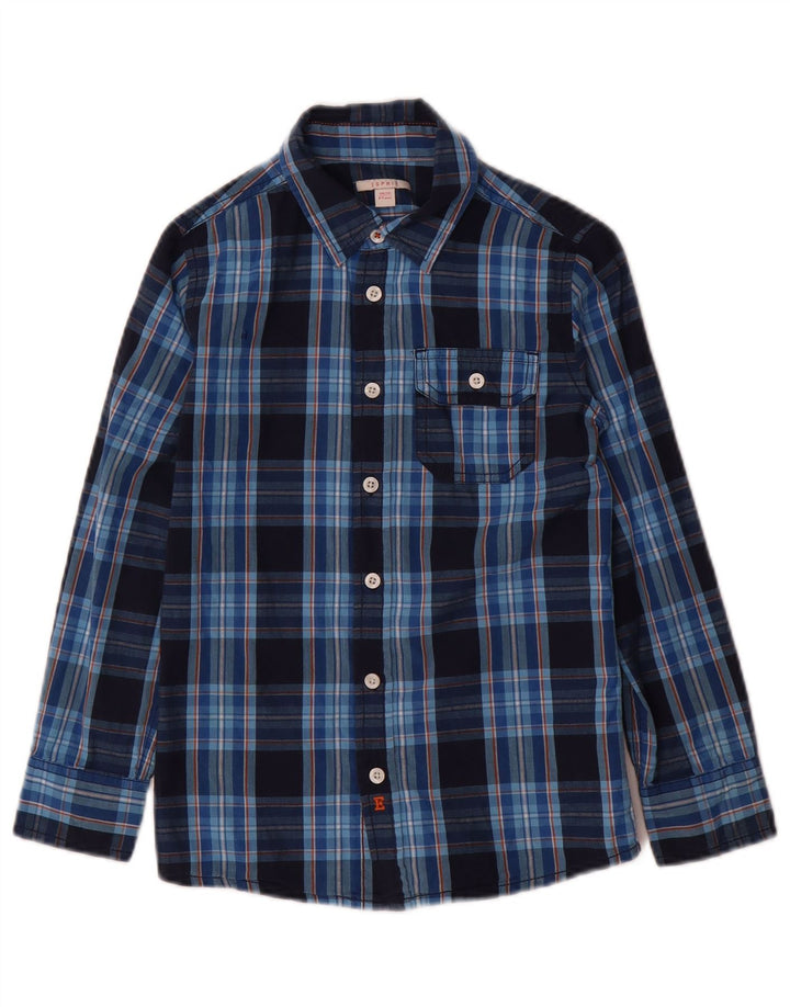 Esprit Boys Shirt 8-9 Years Blue Check Cotton