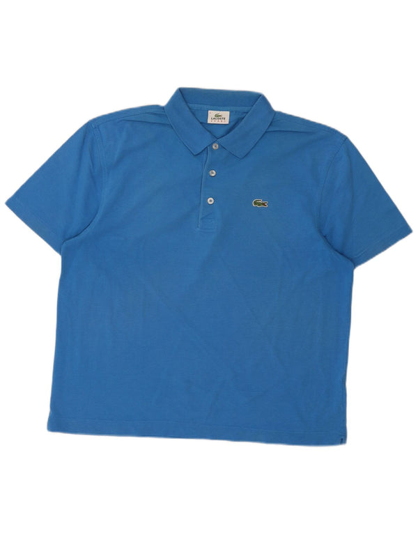 Lacoste Mens Polo Shirt Size 5 Large Blue Cotton