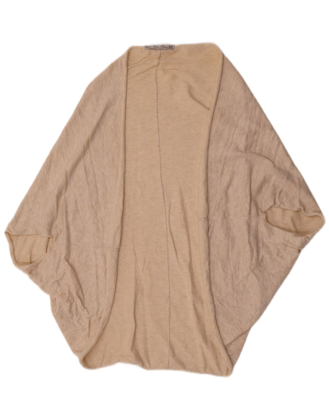 Zara Womens Open Poncho Jumper UK 14 Medium Beige