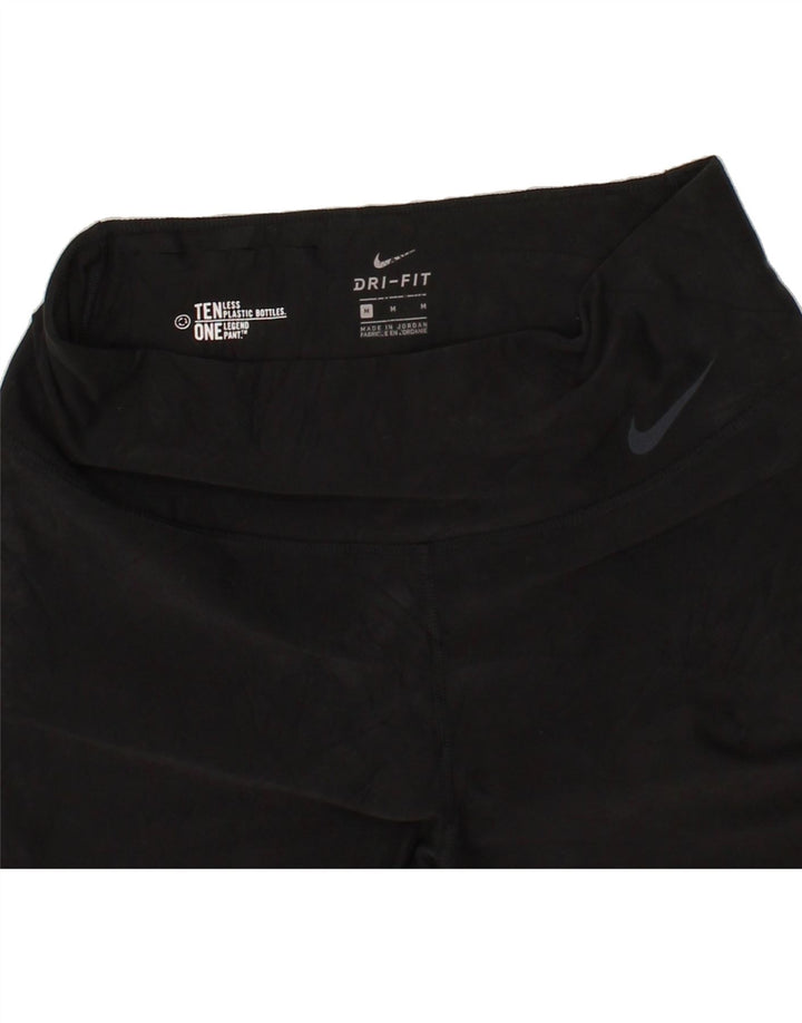 NIKE Womens Leggings UK 12 Medium Black Polyester Vintage Nike and Second-Hand Nike from Messina Hembry 