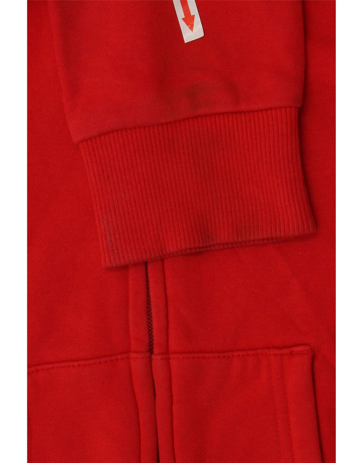 Puma Womens Tracksuit Top Jacket UK 14 Medium Red Cotton
