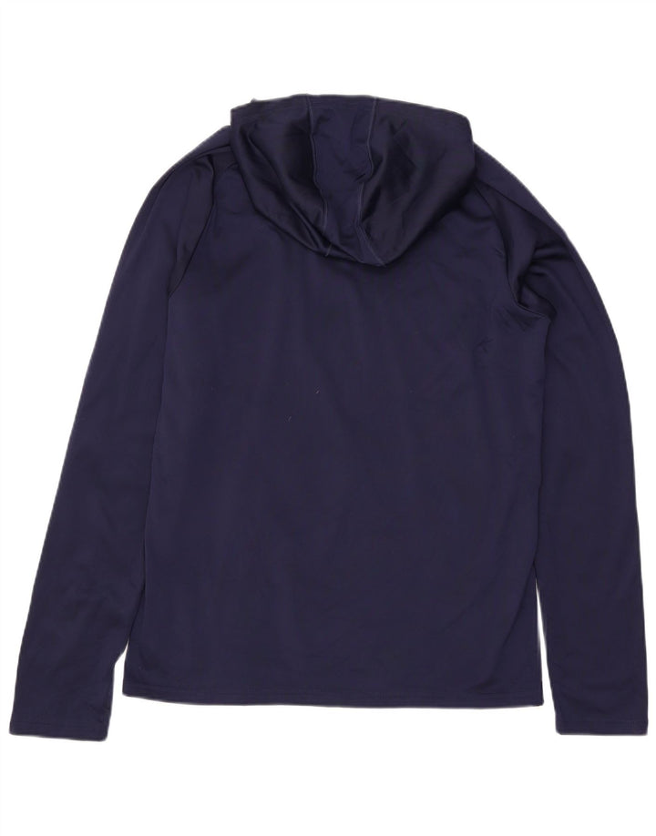 PUMA Mens Hooded Top Long Sleeve Medium Navy Blue Polyester