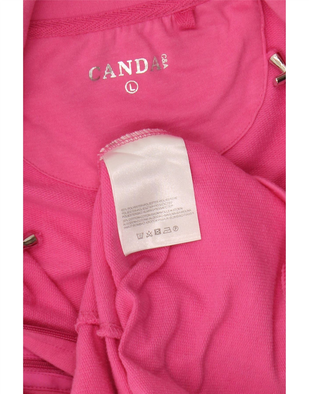 Canda Womens Tracksuit Top Jacket UK 16 Large Pink Polyester