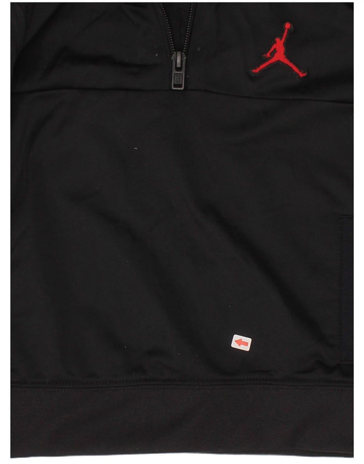Jordan Boys Zip Neck Hoodie Jumper 2-3 Years Black Polyester