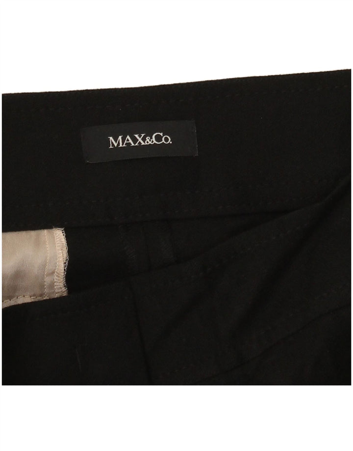 Max & Co. Womens Straight Chino Trousers W30 L27 Black