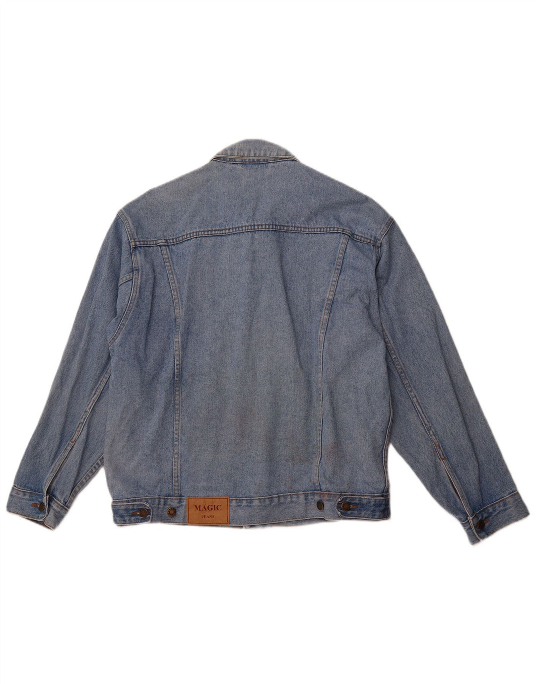 MAGIC VENTURE Womens Denim Jacket UK 16 Large Blue Cotton