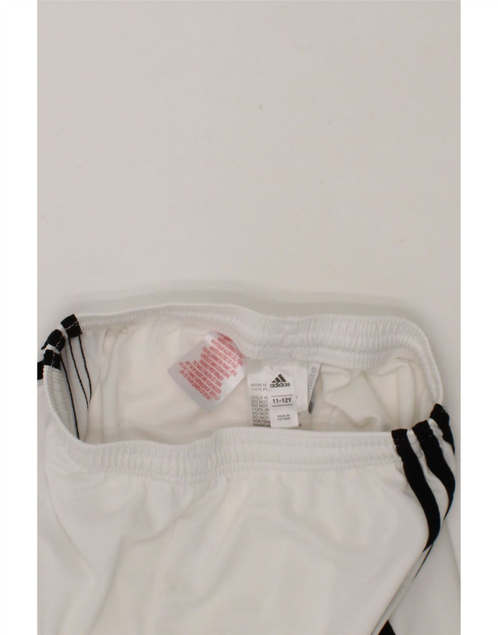 ADIDAS Boys Climalite Sport Shorts 11-12 Years  White Polyester Vintage Adidas and Second-Hand Adidas from Messina Hembry 