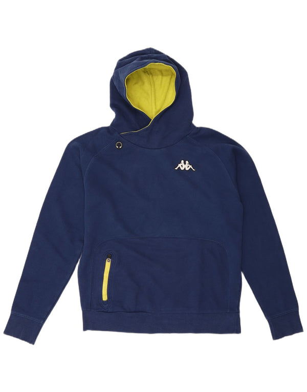 KAPPA Mens Hoodie Jumper Large Navy Blue Cotton
