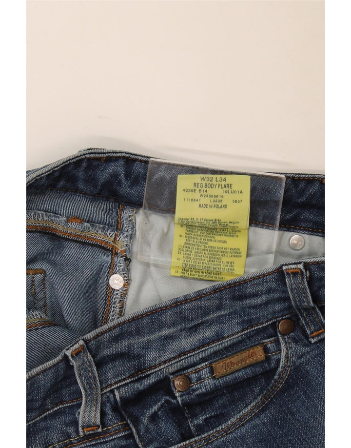 Wrangler Womens Flared Jeans W32 L32 Blue Cotton