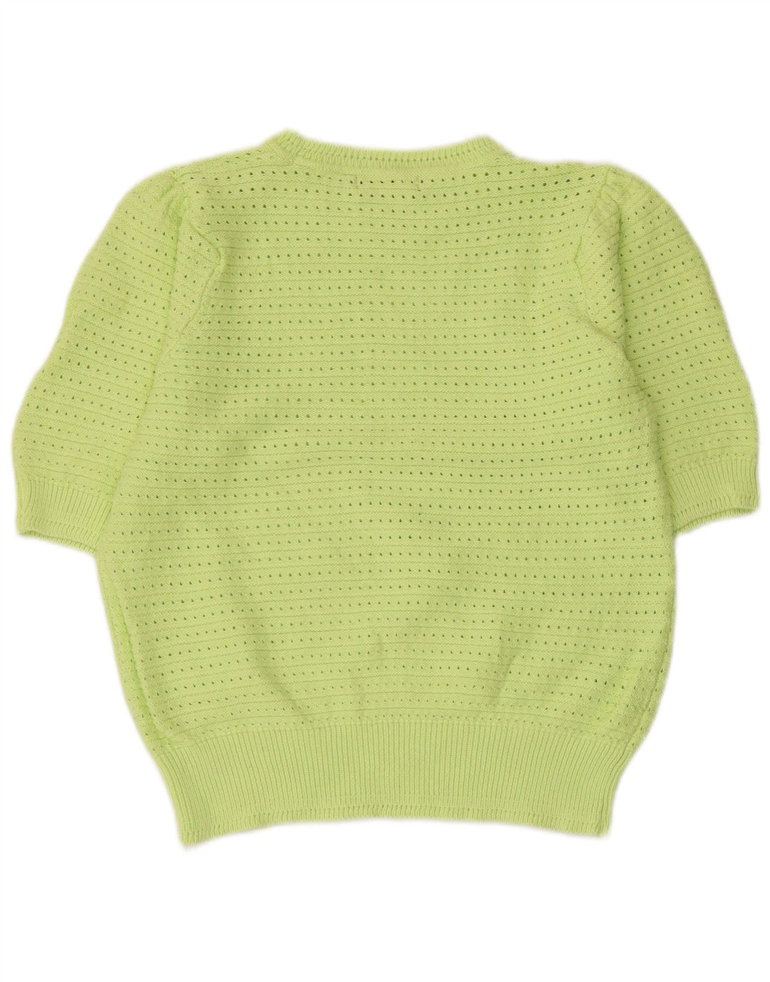 MARKS & SPENCER Womens Crew Neck Jumper Sweater UK 14 Large Green