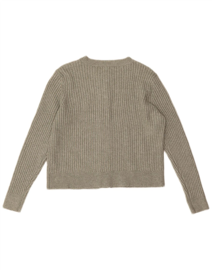 Marks & Spencer Womens Cardigan Sweater UK 16 Large Green Polyester