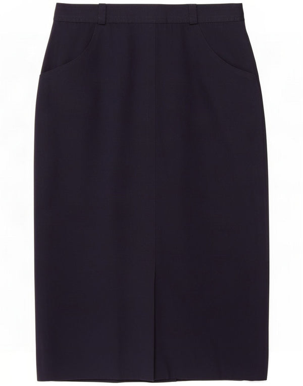 Jobis Womens Midi Skirt IT 42 Medium W30 Navy Blue Polyester