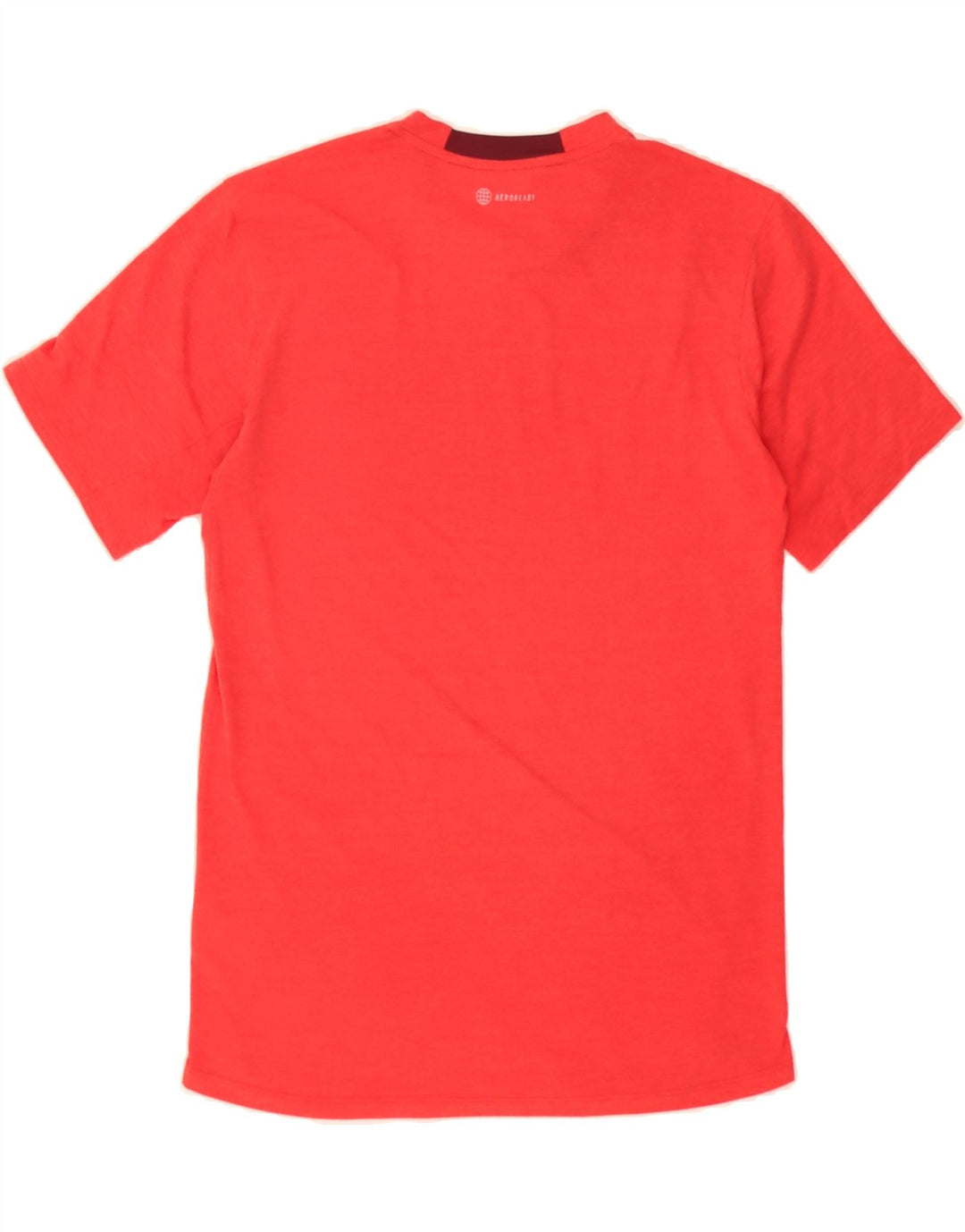 ADIDAS Mens Aeroready T-Shirt Top Small Red Polyester Vintage Adidas and Second-Hand Adidas from Messina Hembry 