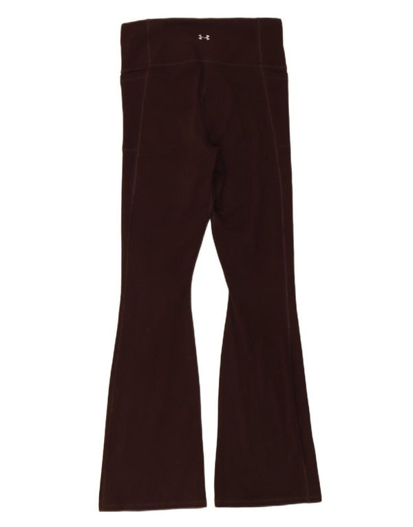 Under Armour Womens Flare Tracksuit Trousers UK 16 Large Burgundy