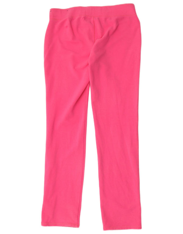 Abercrombie & Fitch Womens Graphic Tracksuit Trousers UK 14 Medium Pink