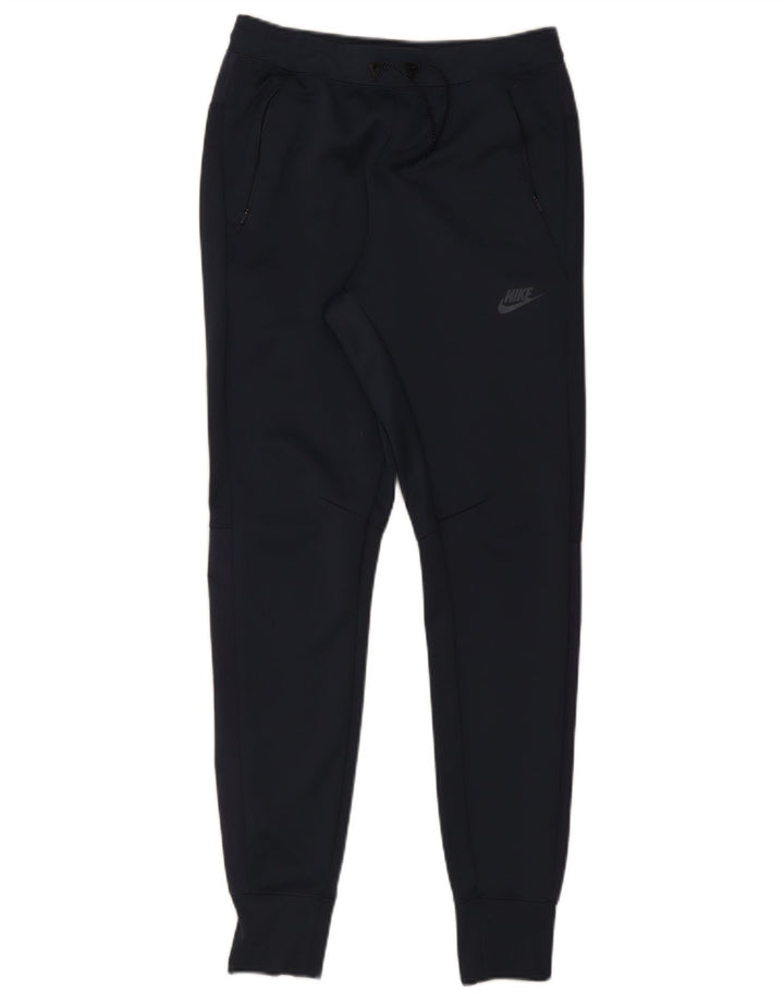 NIKE Mens Tracksuit Trousers Joggers Small Navy Blue Polyester