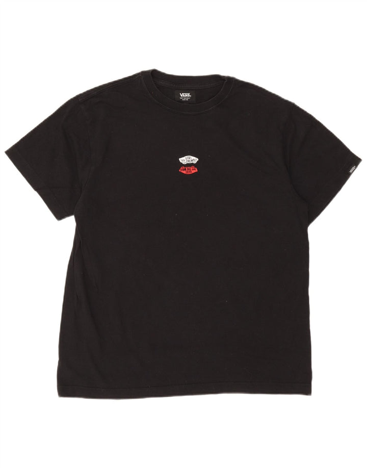 Vans Mens T-Shirt Top Medium Black Cotton