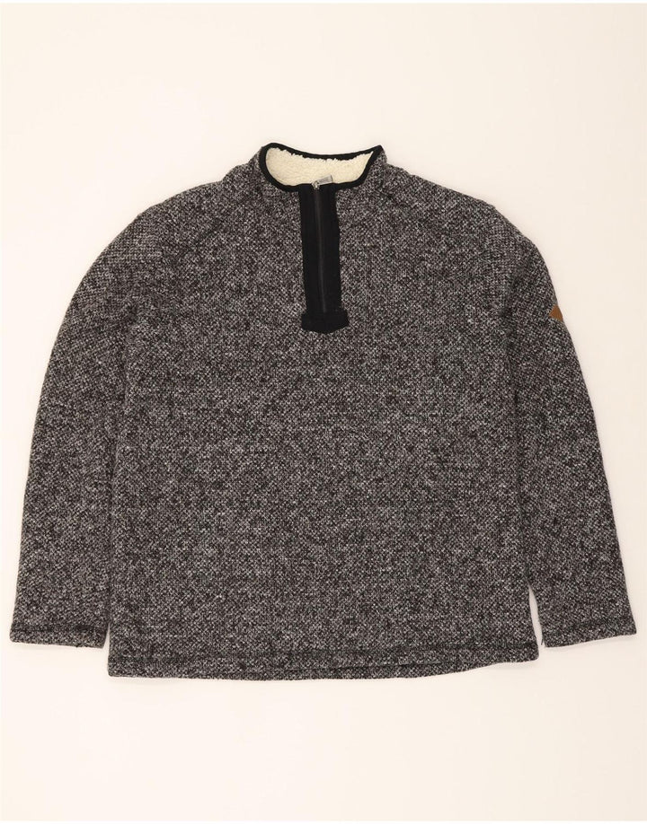 ORVIS Mens Zip Neck Sweatshirt Jumper Large Grey Polyester Vintage Orvis and Second-Hand Orvis from Messina Hembry 