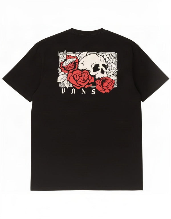 Vans Mens Graphic T-Shirt Top Large Black Cotton