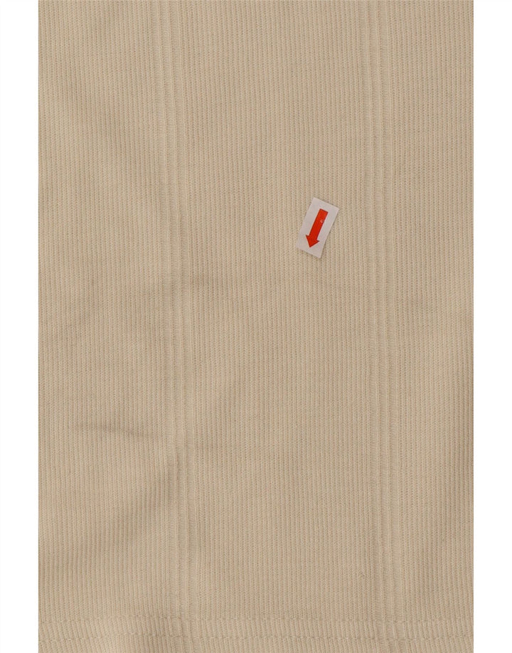 ADIDAS Mens T-Shirt Top UK 40/42 Medium Beige Cotton