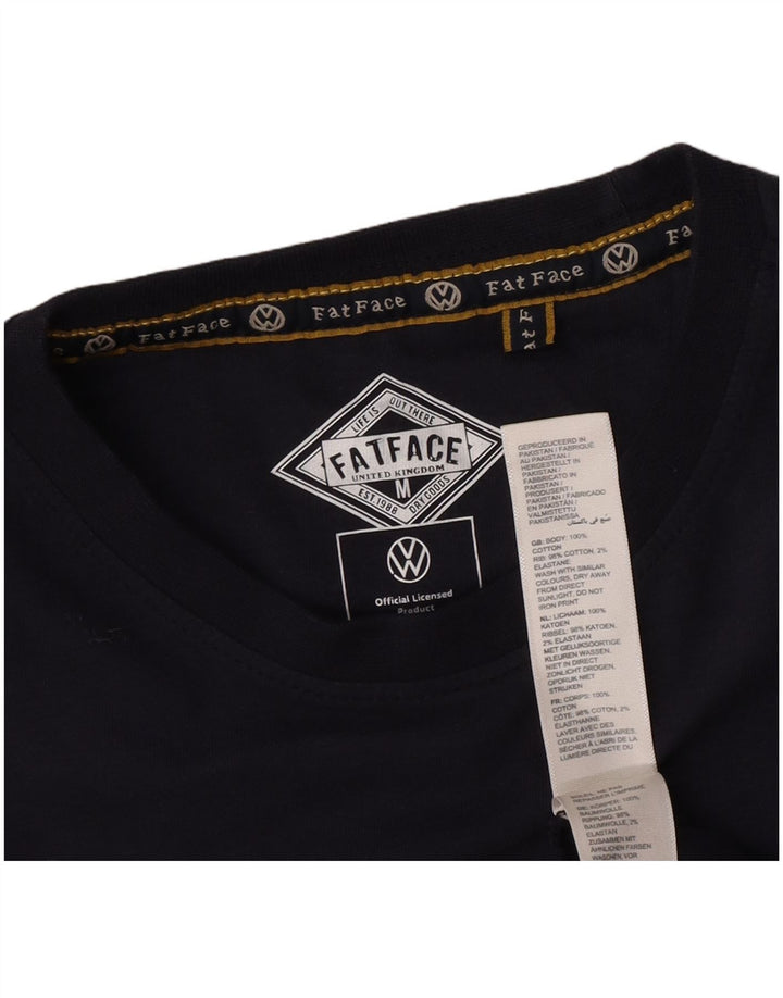 Fat Face Mens Graphic T-Shirt Top Medium Navy Blue Cotton