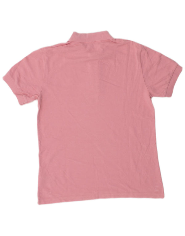 Benetton Boys Polo Shirt 11-12 Years 2XL Pink Cotton