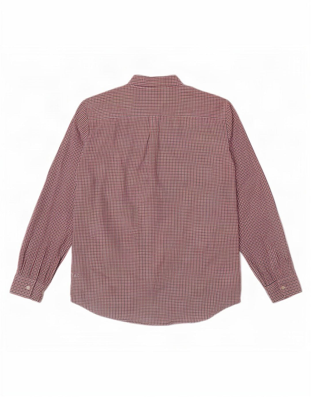 Chaps Mens Shirt Large Red Check Cotton