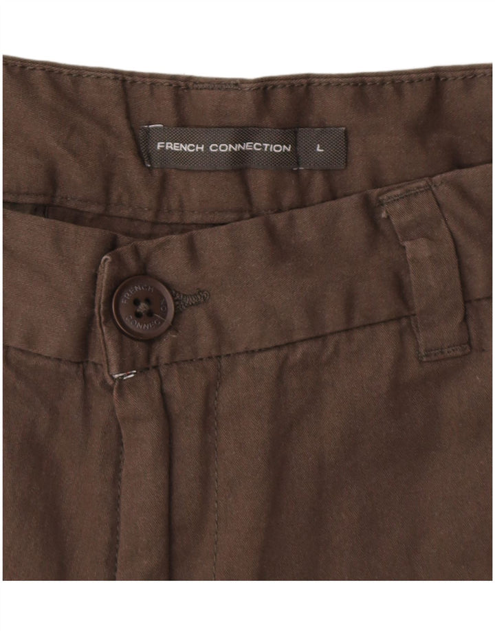 FRENCH CONNECTION Mens Chino Shorts Large W34 Brown Cotton