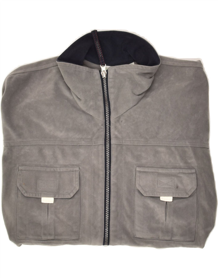 DIADORA Mens Fleece Tracksuit Top Jacket UK 36 Small Grey Polyester Vintage Diadora and Second-Hand Diadora from Messina Hembry 