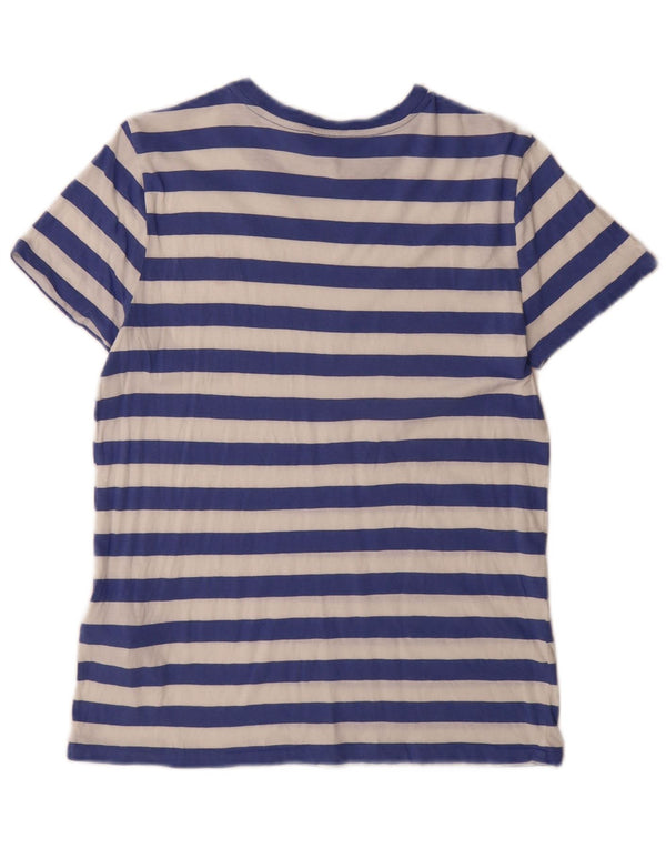 Polo Ralph Lauren Mens T-Shirt Top Small Blue Striped Cotton