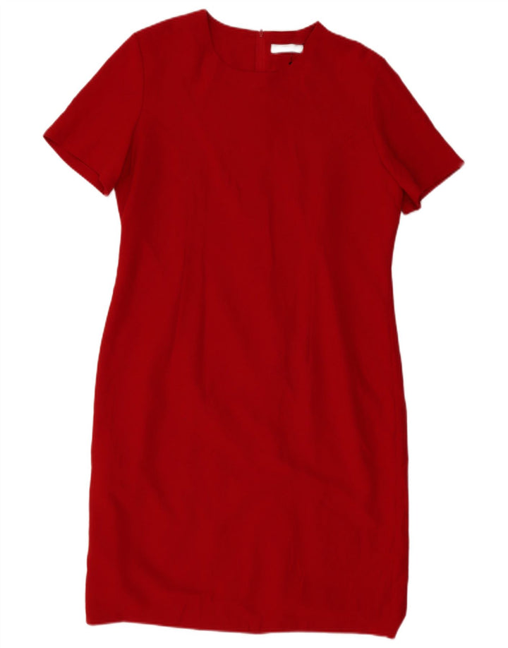MARKS & SPENCER Womens Sheath Dress UK 14 Large Red
