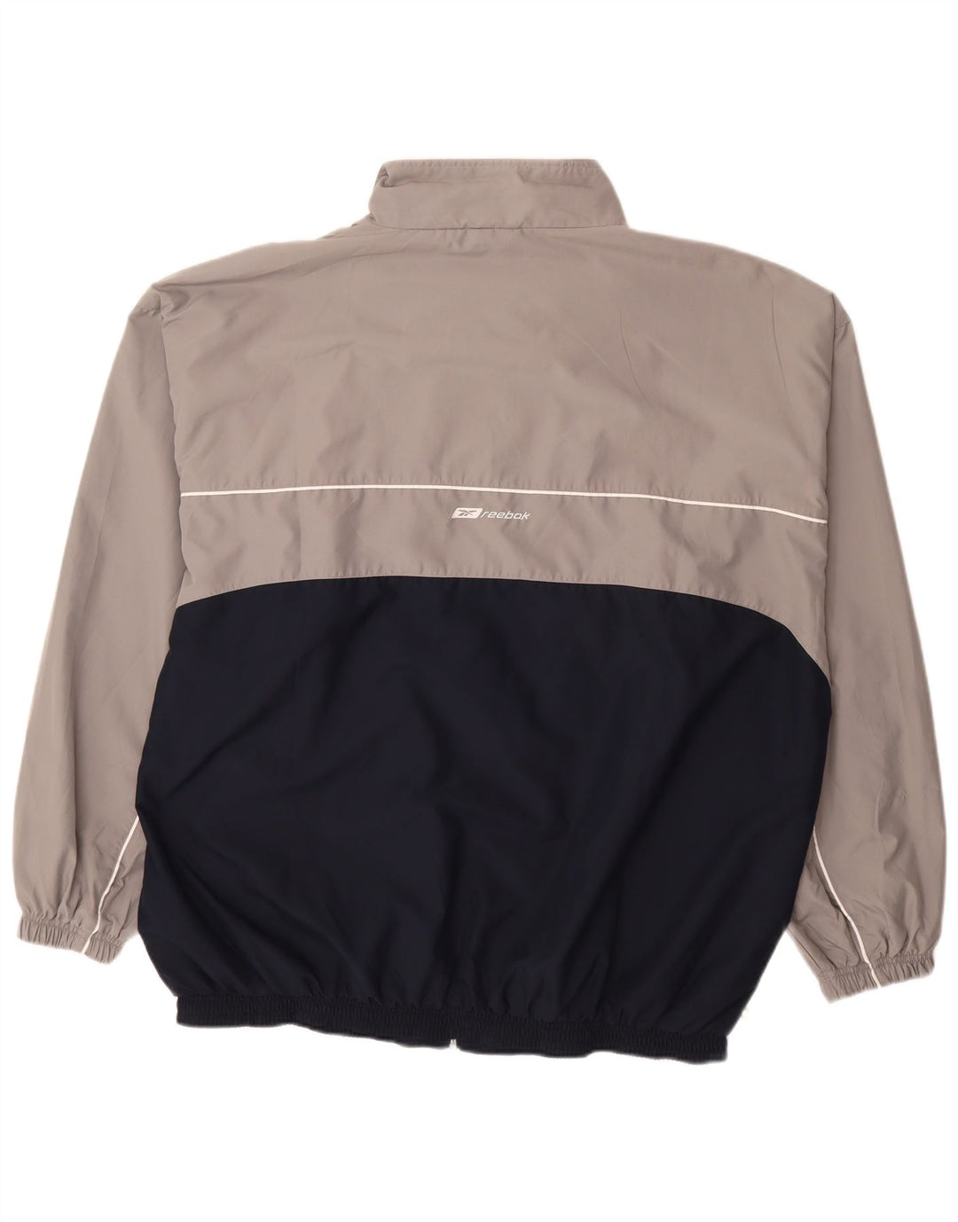 REEBOK Mens Tracksuit Top Jacket 2XL Grey Colourblock Polyester