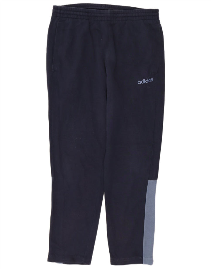 ADIDAS Mens Tracksuit Trousers Medium  Navy Blue Colourblock