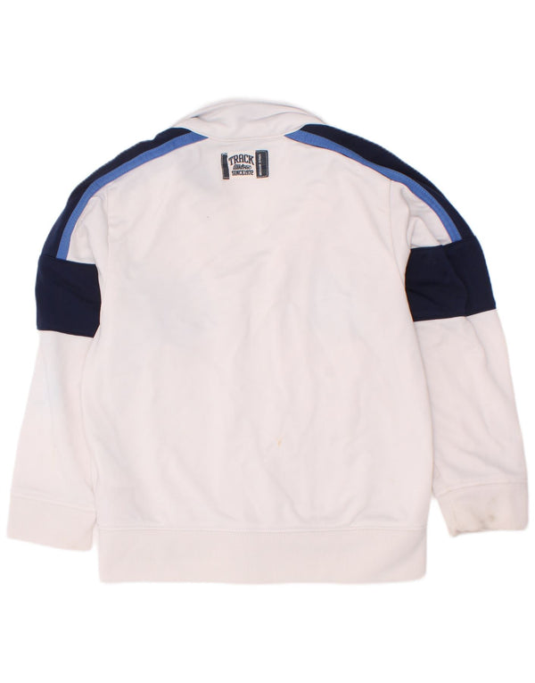 Nike Boys Graphic Tracksuit Top Jacket 4-5 Years Small White Colourblock