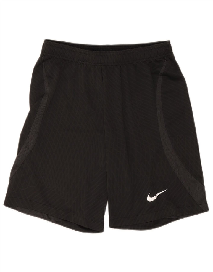 Nike Mens Dri Fit Slim Fit Sport Shorts Small Black Check Polyester