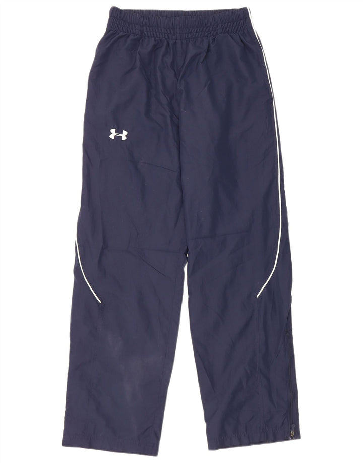 Under Armour Womens Tracksuit Trousers UK 10 Small Navy Blue Polyester