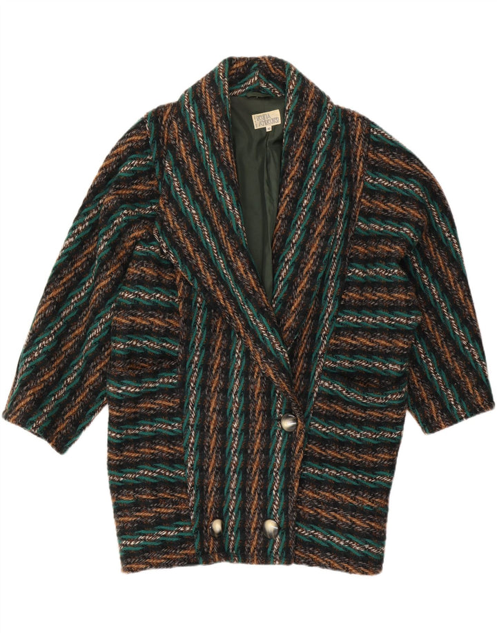 REGINA SCHRECKER Womens Double Breasted Coat IT 42 Medium Multicoloured