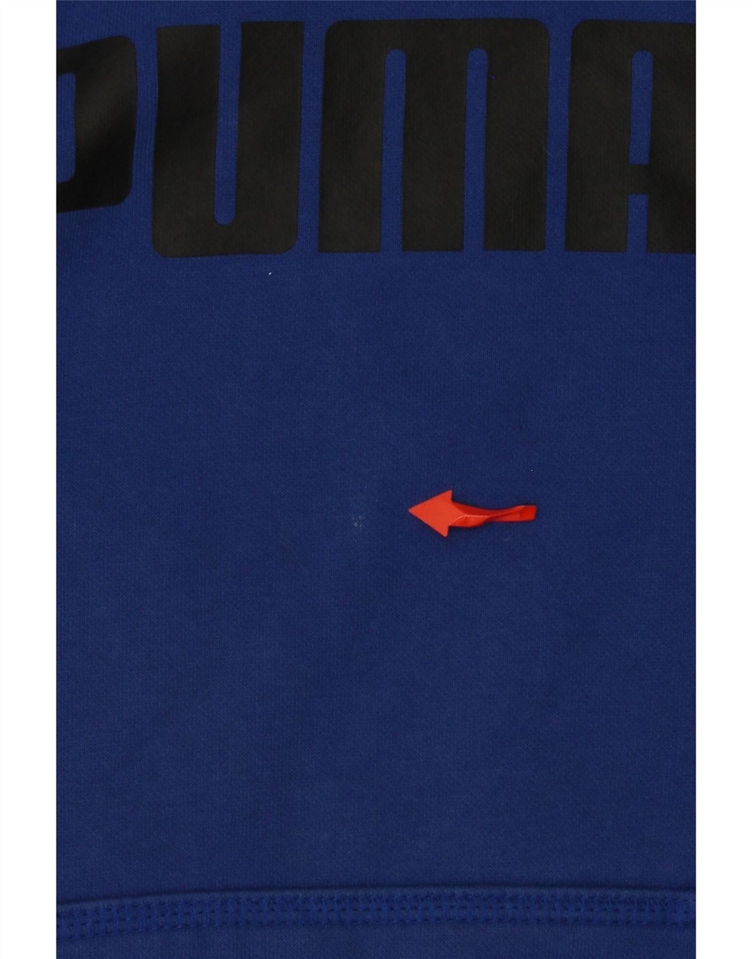 PUMA Mens Graphic Hoodie Jumper Small Blue Cotton