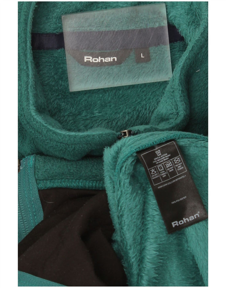 Rohan Womens Fleece Jacket UK 16 Large Green Polyester