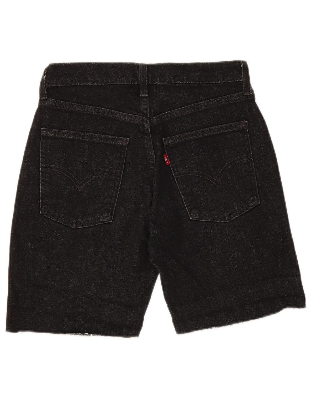 LEVI'S Womens 525 Denim Shorts W28 Medium Black Cotton