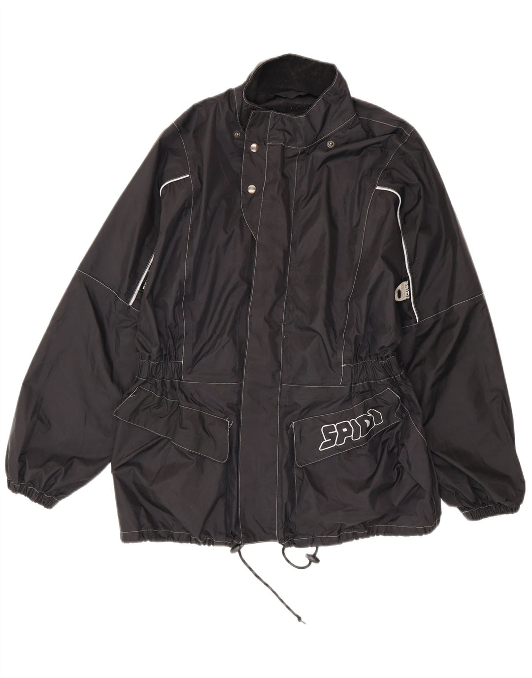 Spidi Mens Graphic Rain Jacket UK 38 Medium Black Nylon