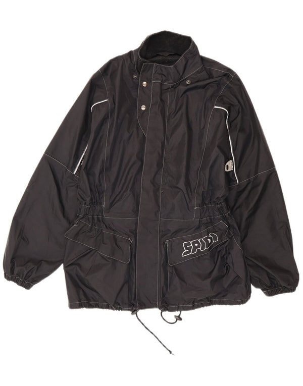 Spidi Mens Graphic Rain Jacket UK 38 Medium Black Nylon