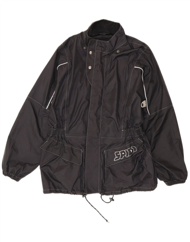 Spidi Mens Graphic Rain Jacket UK 38 Medium Black Nylon